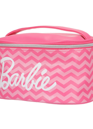 Barbie Collection Barrel Cosmetic Bag( Rose Red)