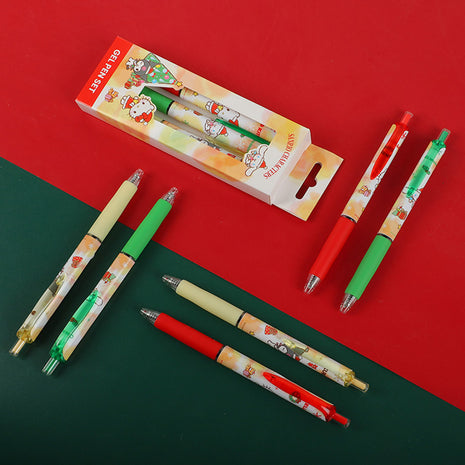 Sanrio characters Christmas Collection Retractable Gel Pen Set (0.5mm, Black) (3 Pack)PDQ