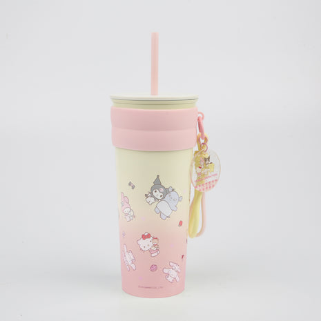Sanrio characters Collection Stainless Steel Tumber with Pendant and Straw 800mL(Sanrio characters)