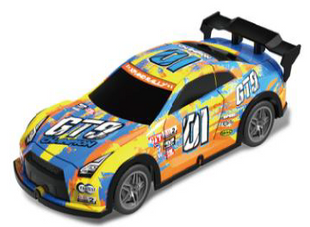 Remote-Control Graffiti Racing Car(Yellow, with Light)
