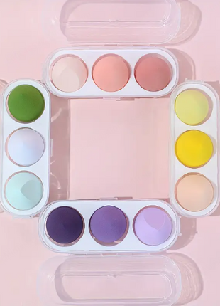 Makeup Sponges with Storage Box (3 pcs)