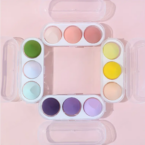 Makeup Sponges with Storage Box (3 pcs)
