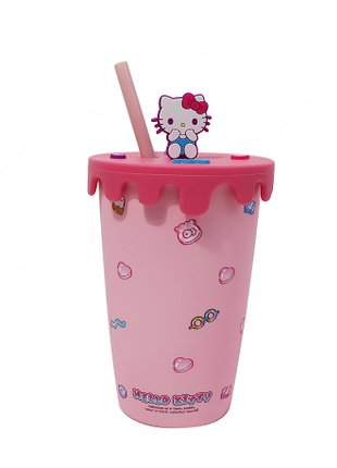 Hello Kitty Sweet Factory Decoration Ceramic Cup with Lid & Straw 400mL