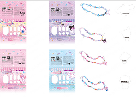 Hello Kitty and Friends Collection Dopamine DIY  Bead Bracelet Kit (4 Assorted Models)