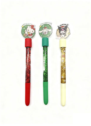 Sanrio characters Christmas Collection Ballpoint Pen (1.0mm, Black) (3 Assorted Models)PDQ