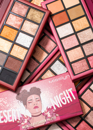 Misslyn DESERT NIGHT METALLIC EYESHADOW PALETTE 12*0.7g , 4 BURNING DESIRE