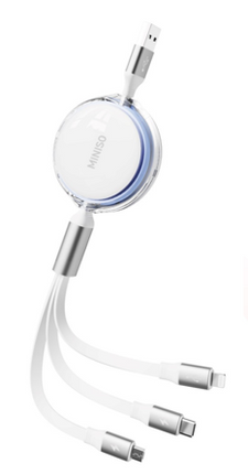 Ice Brick Series 2.0 3-in-1 USB Cable (White)