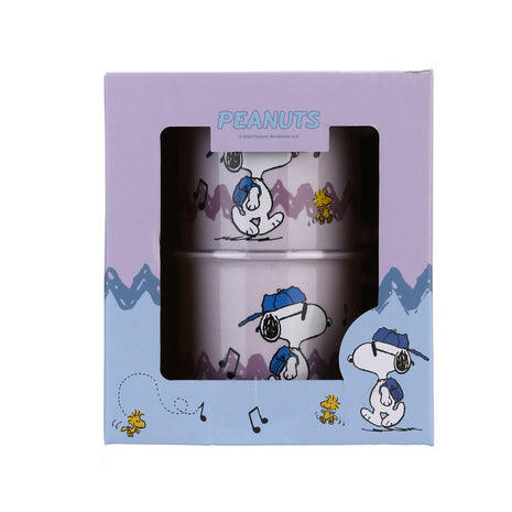 Snoopy Colorful Life Collection Ceramic Cup with Spoon (390mL, 2 pcs)(Purple)