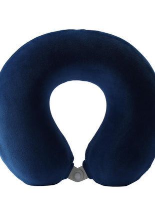 Solid Color Memory Foam U-Shaped Pillow (Navy)