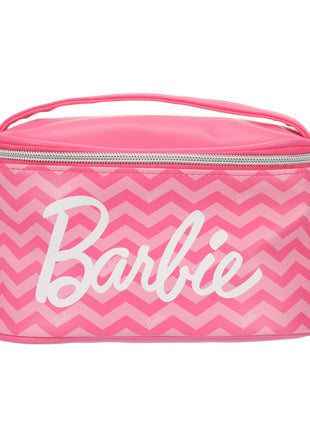 Barbie Collection Barrel Cosmetic Bag( Rose Red)