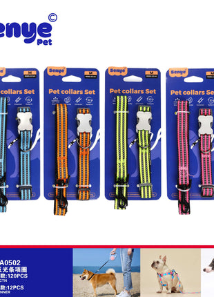 Double reflective strip collar