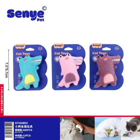 Little crocodile cat toy
